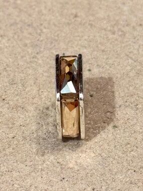 🆕Listing! Brighton Squared Spacer in Silver-Gold Thin golden crystal Retired